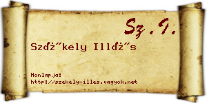 Székely Illés névjegykártya
